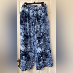Style & Co. - Blue Tie-Dye Wide-Leg Pants - Medium - NWT!